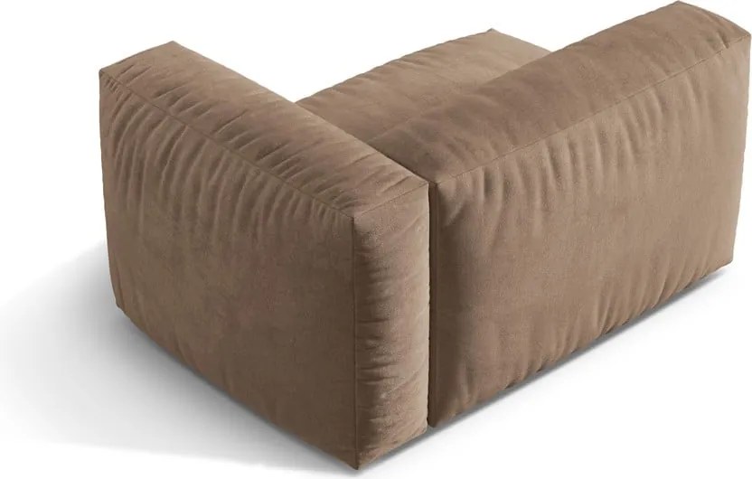 Világosbarna bársony kanapé modul (jobb oldali) Martina – Micadoni