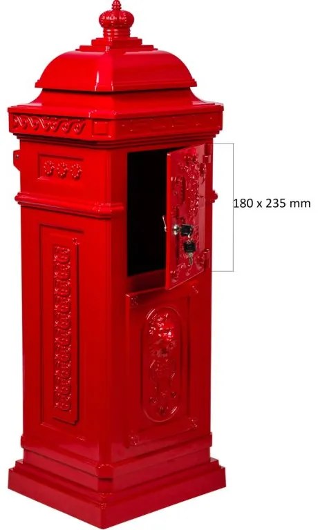 STILISTA Antik postaláda 102,5 x 34 x 30 cm piros