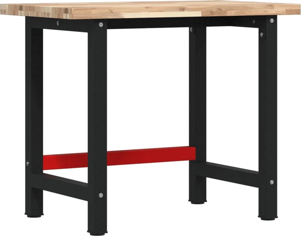 vidaXL tömör akácfa négyszög alakú munkaasztal 100 x 60 x 83 cm