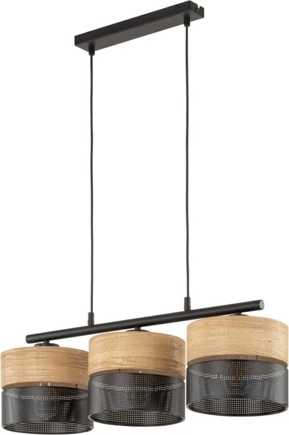 TK LIGHTING 4801 NICOL Többágú Függesztett Lámpa Fekete E27 IP20