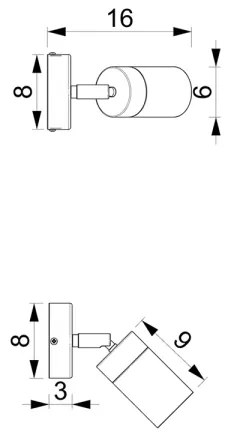 Brilagi - Fali spotlámpa POKER 1xGU10/25W/230V kék