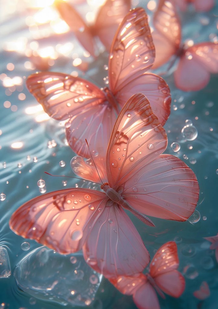 Poszter 29,7x42cm Fényes pillangók