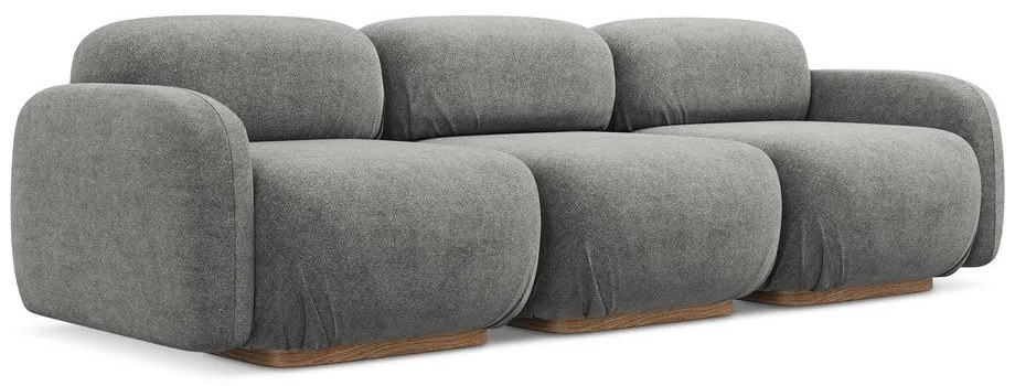 Szürke buklé moduláris kanapé 270 cm Ailani – Makamii