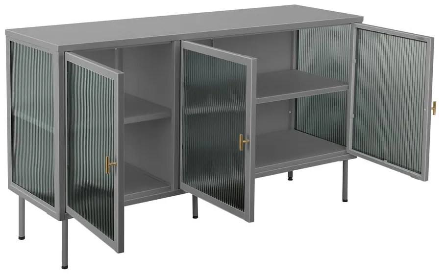 Szürke fém tálalószekrény 130x75 cm Rosalie – Støraa