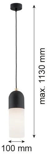 Argon 4213 - Csillár zsinóron BURGOS 1xE27/15W/230V fekete