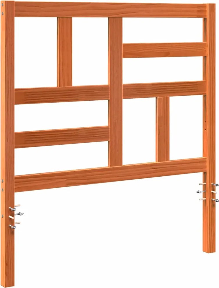 Ágyszerkezet Fejtámla fejtámlával Viaszbarna 105.5 x 4 x 104 cm