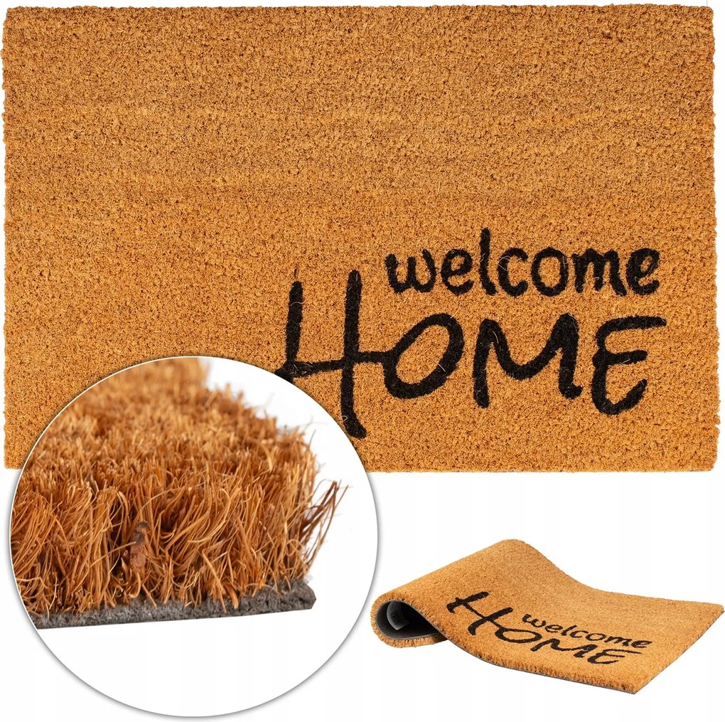 Lábtörlő Ajtó Alá Welcome Home Természetes Gumi 40x60 CM