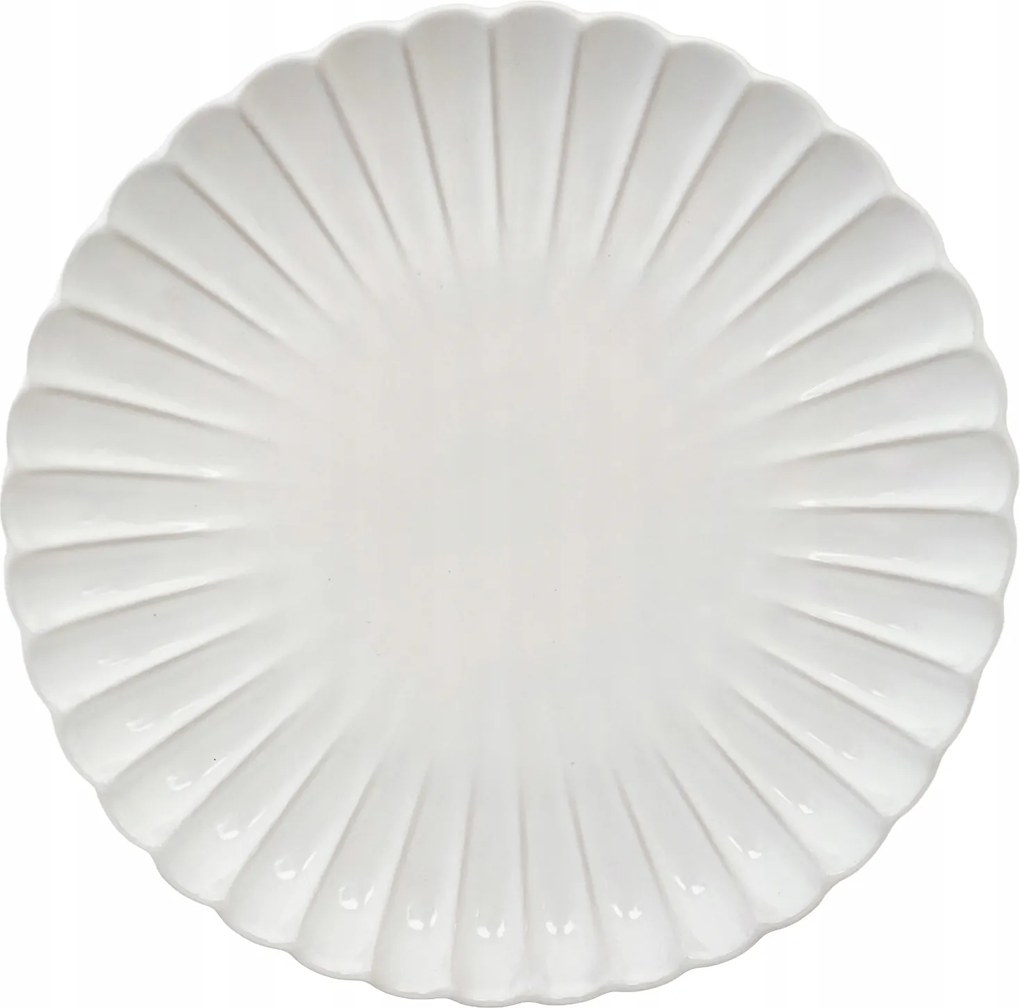 Ebédlő Tányér Nagy 26CM Fehér Kerámia Lapos Tányér