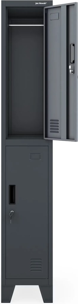 Szociális öltözőszekrény antracit BARTEK 1 Plus 292 x 1720 x 450 mm