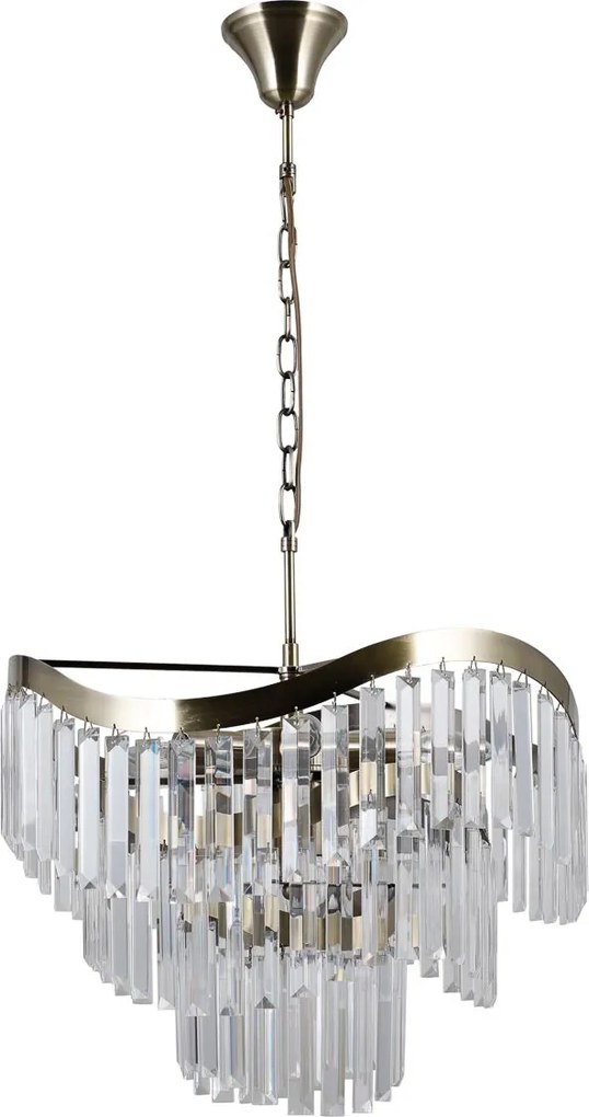 Italux glamour kristály függeszték sabriga antik bronz itxpnd-44544-8