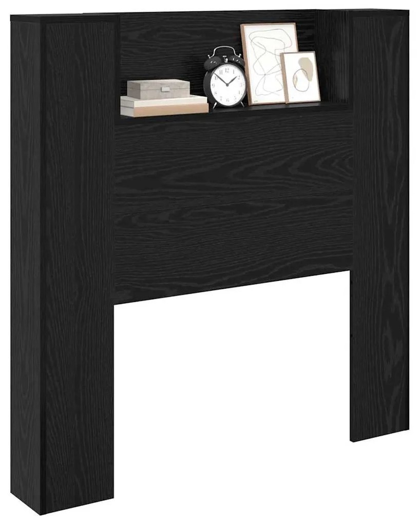 Fejtámla polcokkal Fekete tölgy 100 x 15 x 103,5 cm Faanyag