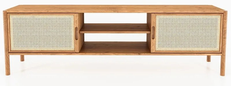 Tölgyfa TV-állvány 204x64 cm Pola - The Beds