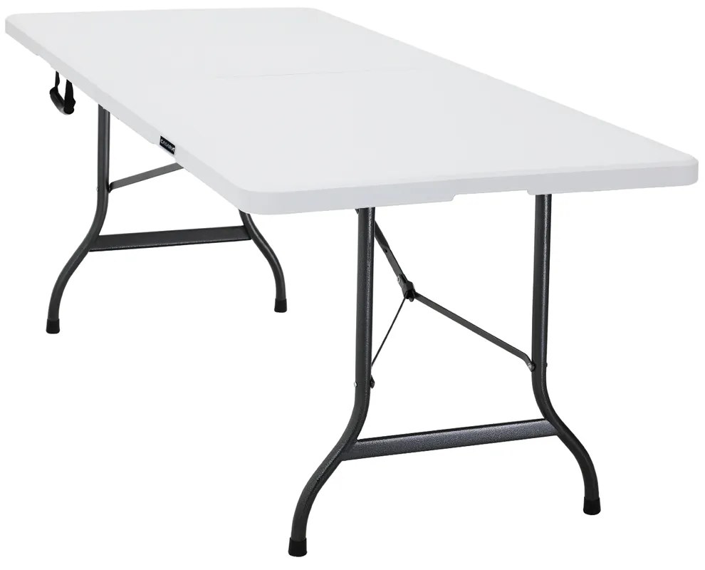 Casaria® Fehér összecsukható asztal - 183x76cm