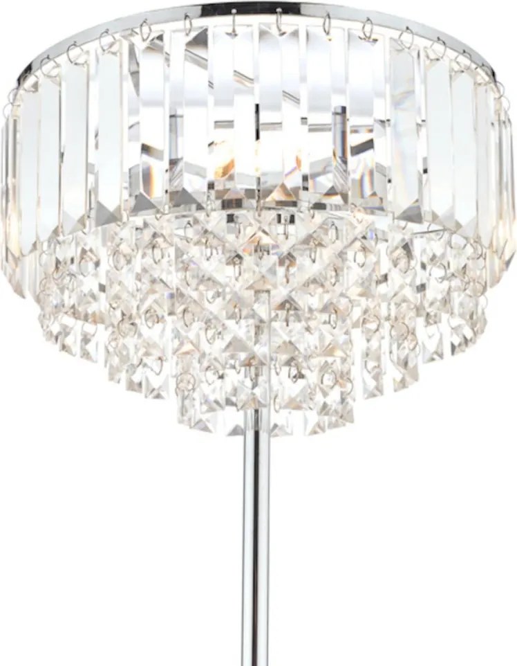 LAURA ASHLEY 3603227-Q Kristály Állólámpa Fehér, Csiszolt króm G9 IP20
