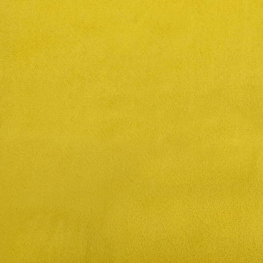 sárga bársonypad 108x79x79 cm
