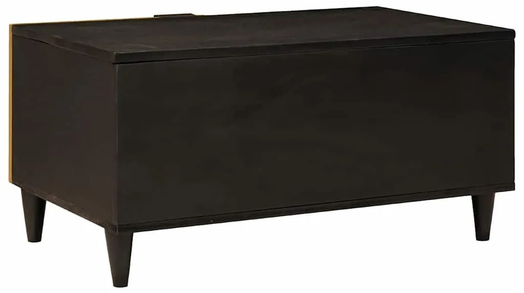 Dohányzóasztal Fekete és Arany 80 x 50 x 40 cm