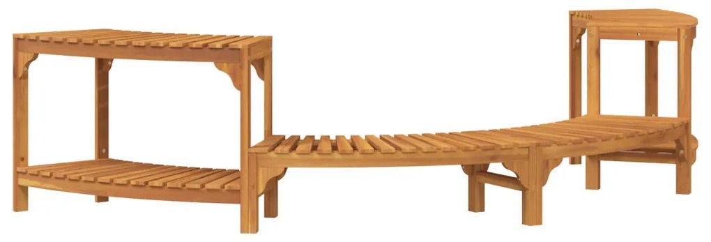 Jakuzzi Környezet Félig Kerek 252x111.5x55.5 cm Tömör Akácfa
