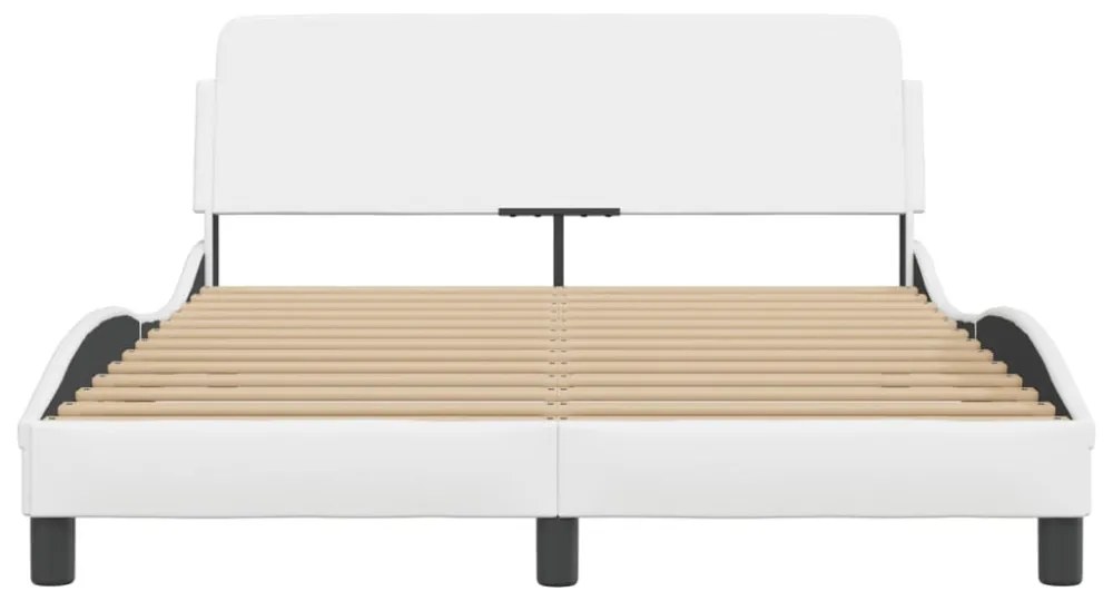 fekete műbőr ágykeret Dover 140 x 190 cm