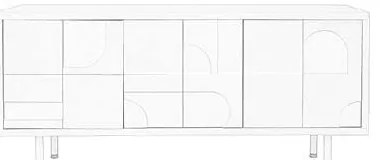 Világosszürke komód 55x120x40 cm Funk – White Label