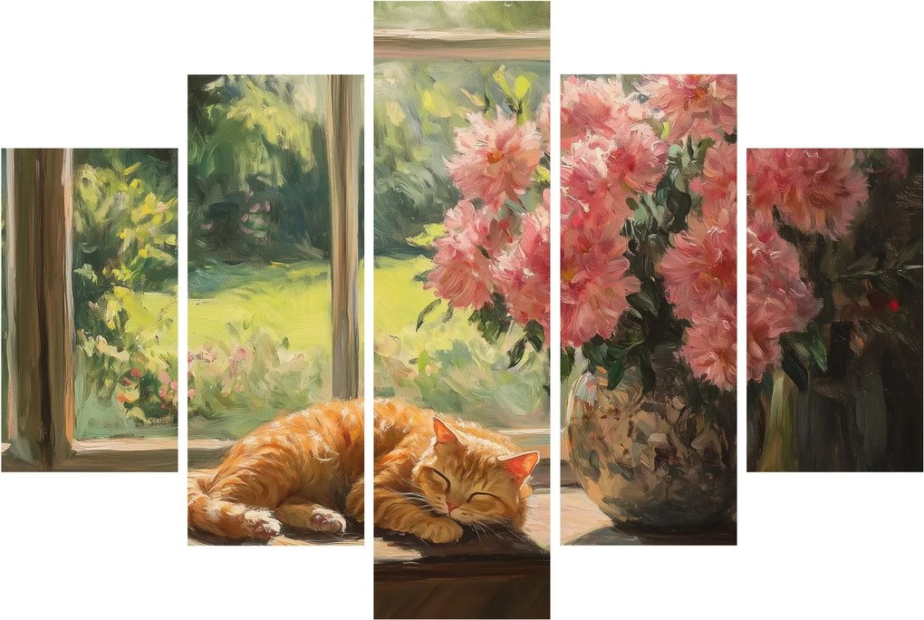 Kép - Macska az ablakban (150x105 cm)