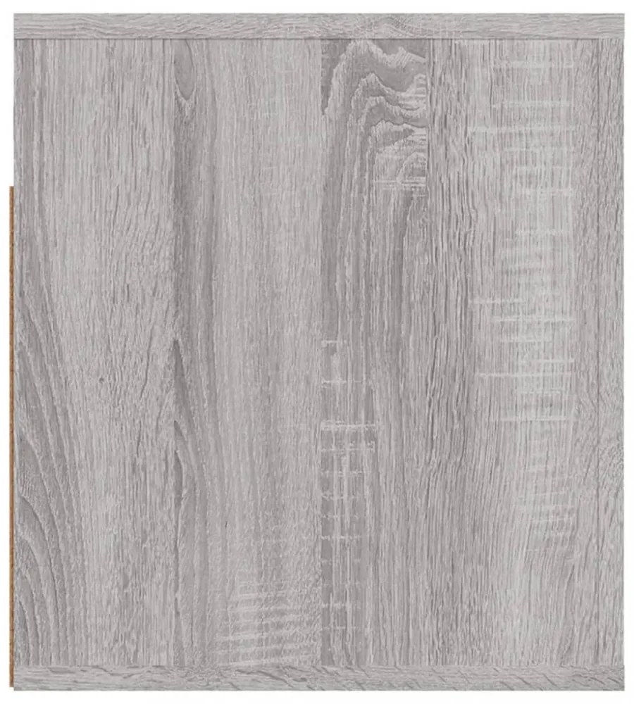2 db szürke sonoma falra szerelhető éjjeliszekrény 50x36x40 cm