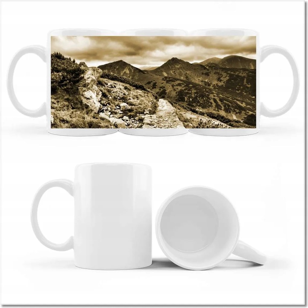 Bögre fényképpel Tátra Lengyel hegyek Kilátás