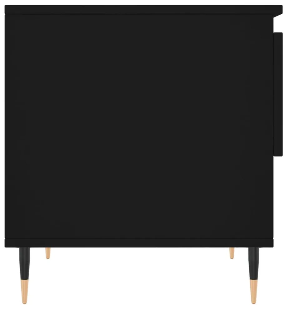 2 db fekete szerelt fa dohányzóasztal 50 x 46 x 50 cm