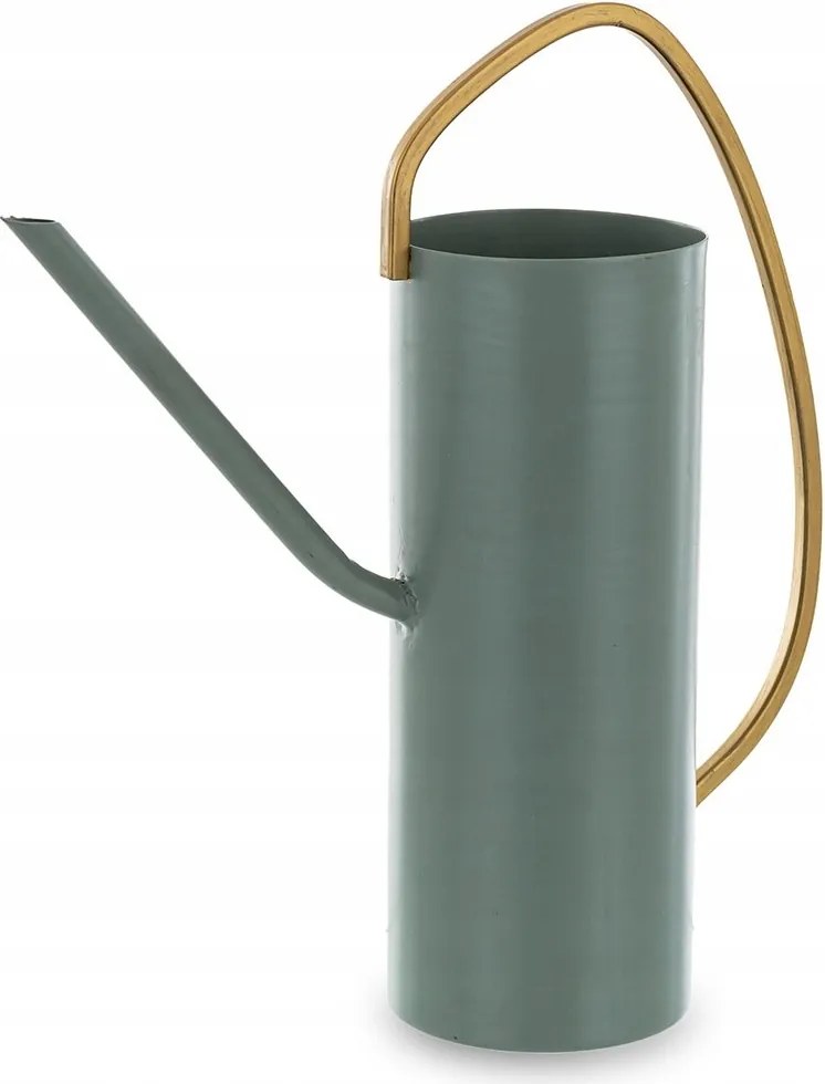 Virágtartó Fém Öntözőkanna 25x8cm Zöld Khaki Arany Retro Loft