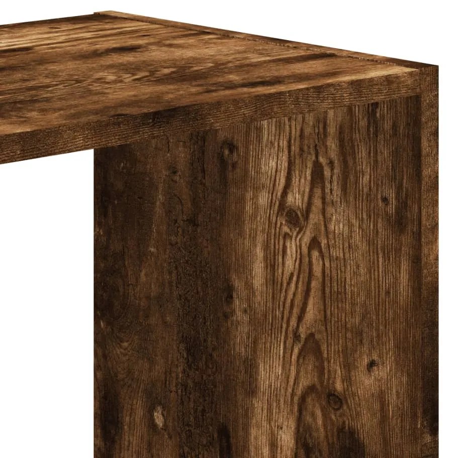 füstös tölgy színű szerelt fa könyvespolc 102 x 32 x 108 cm