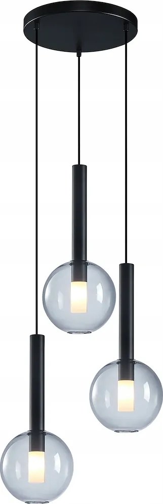 Függőlámpa Niko Black 3xG9