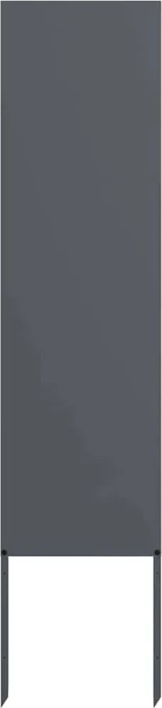 vidaXL Kertvédő vászon Antracit 32 x 140 cm Hidegen hengerelt acél