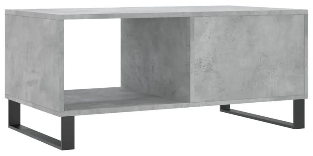betonszürke szerelt fa dohányzóasztal 90 x 50 x 40 cm