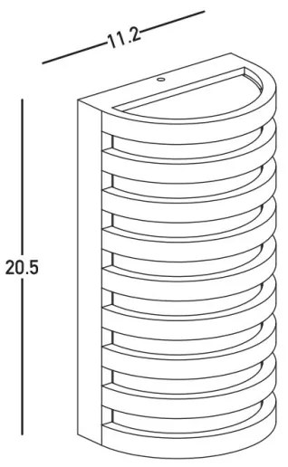 Zambelis E341 - LED Kültéri fali lámpa LED/10W/230V 3000K IP65 barna