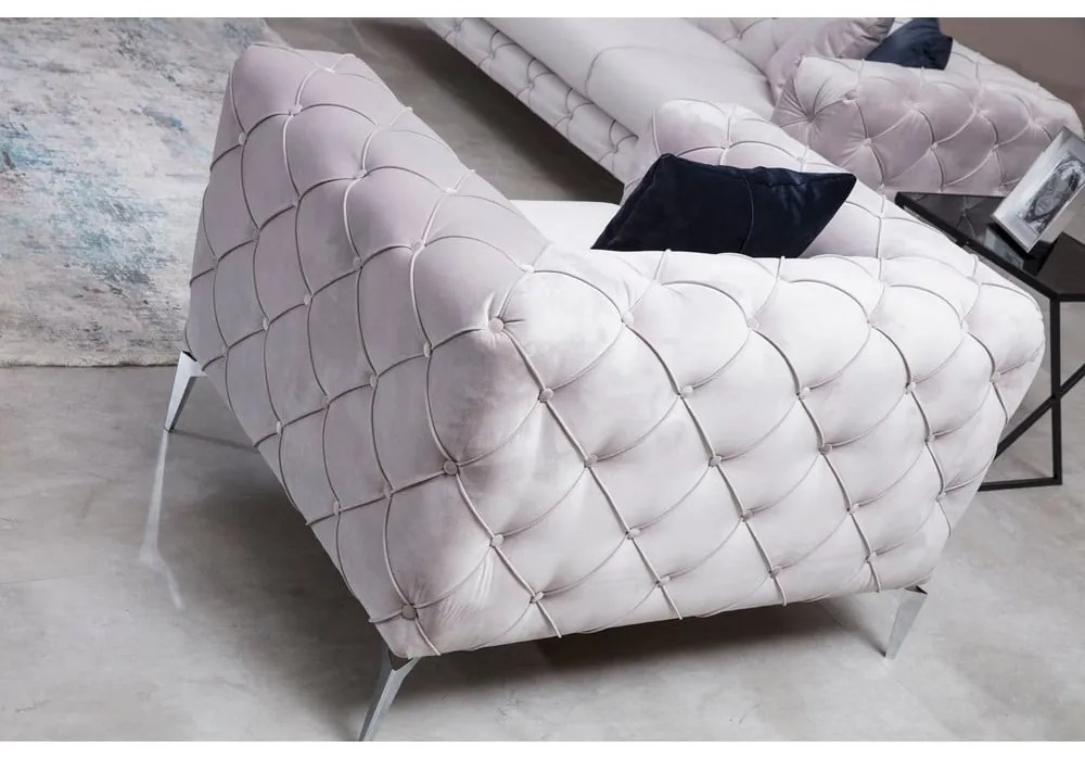 Világosszürke fotel Como – Artie