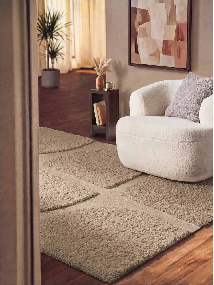 Bézs kézi szövésű szőnyeg 80x150 cm Lambeth Jasper – Ted Baker