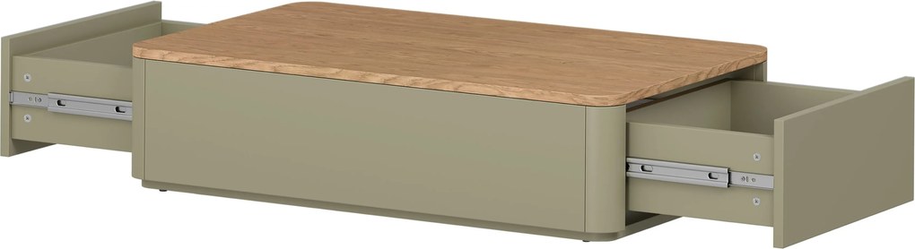 Elivo dohányzóasztal 100 cm fiókokkal - eukaliptusz / baltic dune tölgy