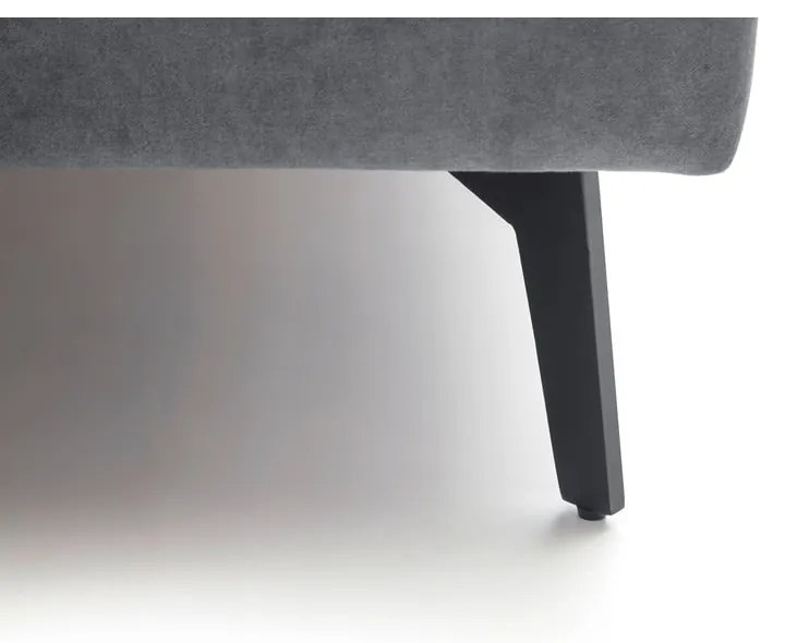 Antracitszürke kárpitozott ágyneműtartós franciaágy ágyráccsal 180x200 cm Lizzano – Meise Möbel