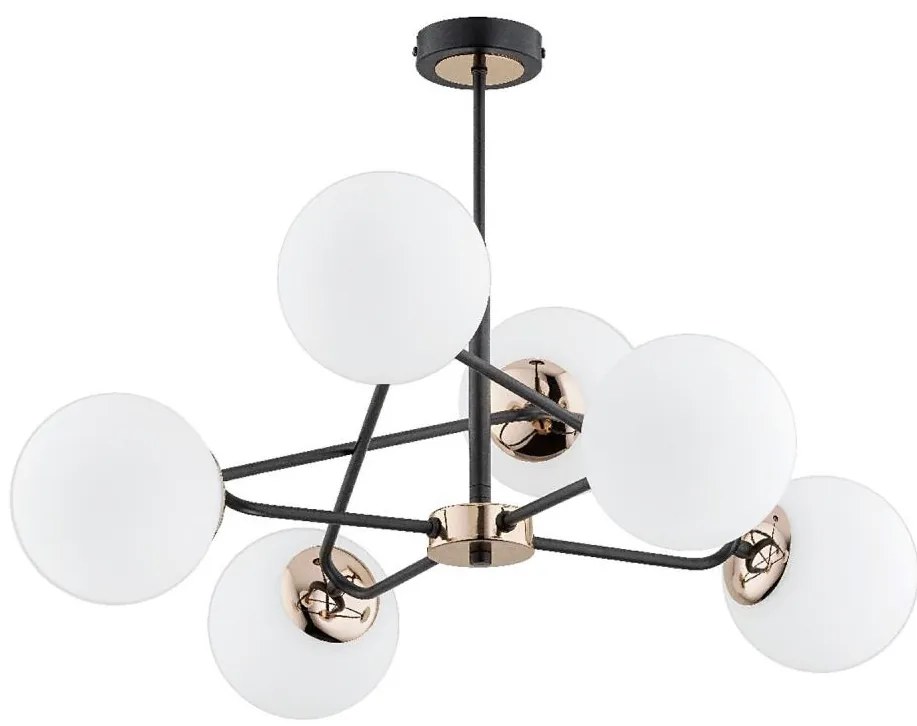 Csillár rúdon SAGITO 6xE14/10W/230V arany