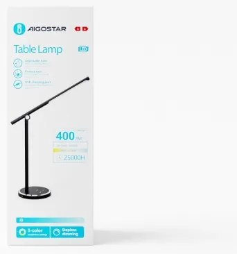 Aigostar - LED Dimmelhető érintős asztali lámpa LED/8W/230V 3000-6000K fekete
