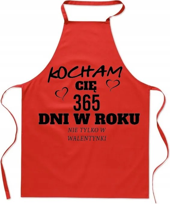 Konyhai kötény Ajándék Szeretlek 365 nap az évben Valentin nap Ajándék