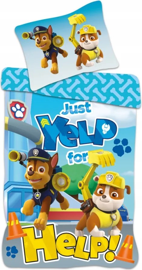 Mancs Őrjárat Help! ágyneműhuzat 140×200cm, 70×90 cm