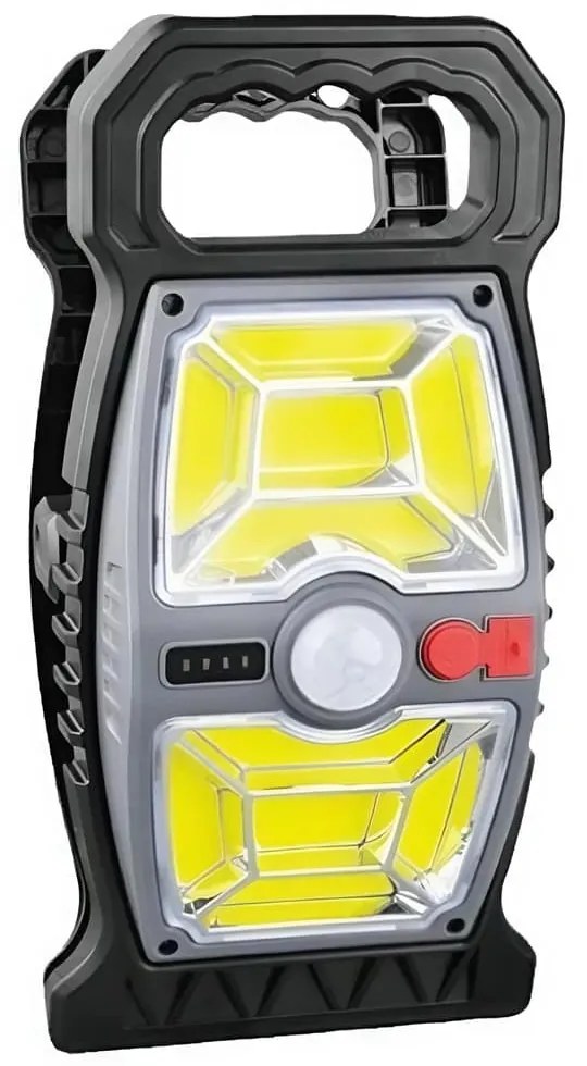 Solar LED Mozgásérzékelős Csipesz Napelem Lámpa – YX-667C, Napelemes és USB Type-C töltéssel, IP65