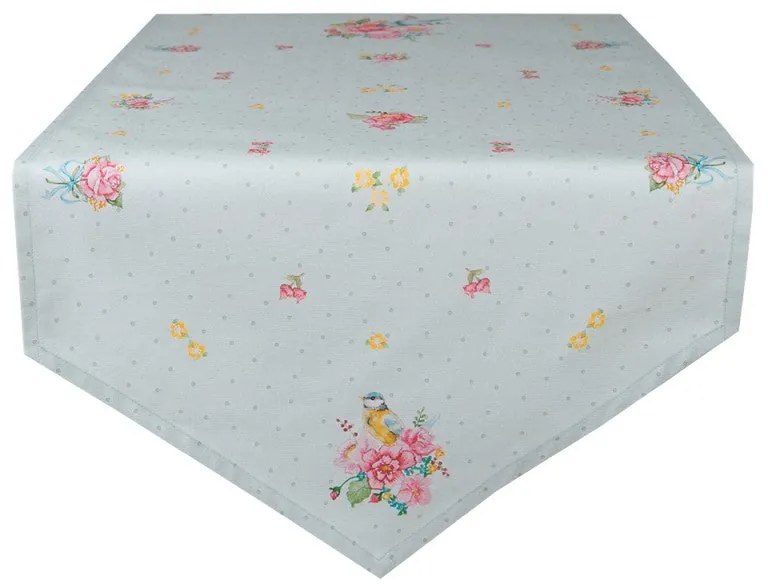 Vintage rózsás pamut asztali futó 50*160 cm Cheerful Roses