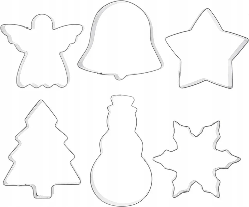 6x Karácsonyi lyukasztók cukrászsütemény formák mézeskalács kekszek