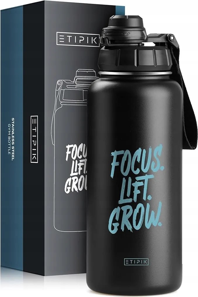 Etipik Rozsdamentes acél víz termosz 0,95l Fém termosz