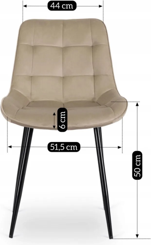 CHRIS szék bézs bársony