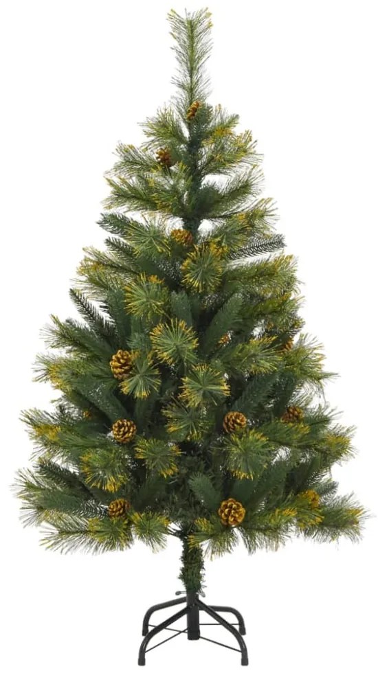 csuklópántos műkarácsonyfa tobozzal 120 cm