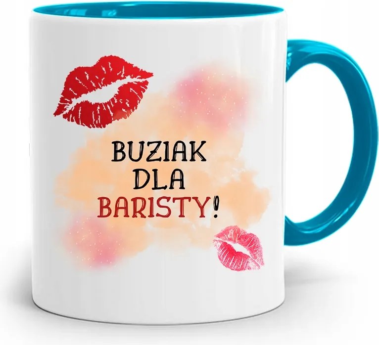 Barista Kávézó Bögre Kék nyomott mintával