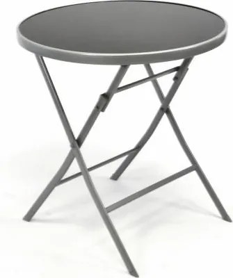 GARTHEN Kerti garnitúra két székből 1 üvegasztal acél