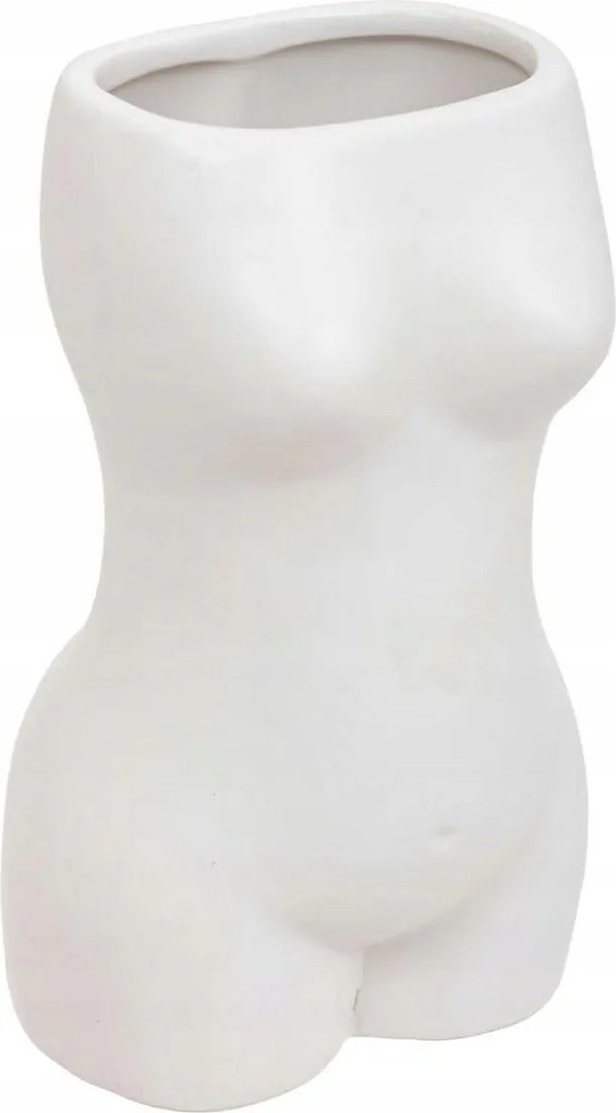 Soleya Kerámia Váza Body 10,5x17cm Fehér elegáns